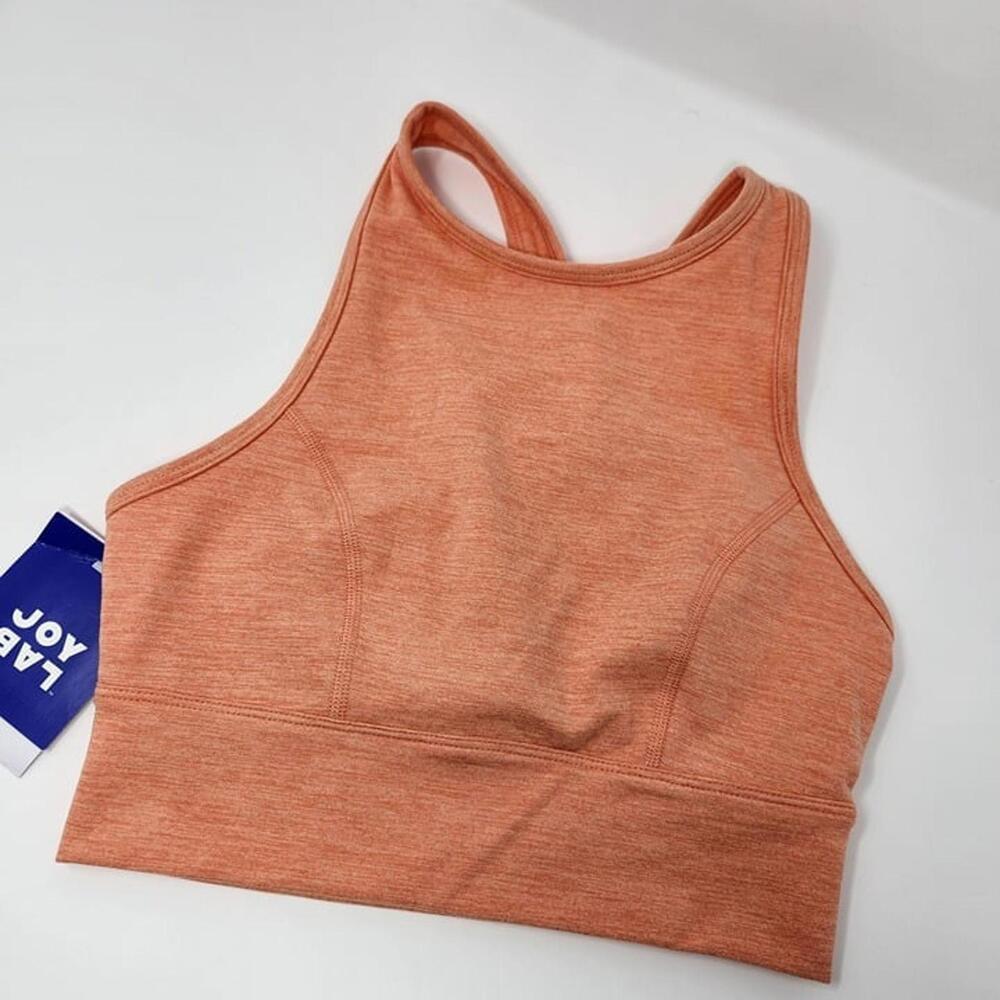 JoyLab Women's High Neck Racerback Sports Bra - Orange